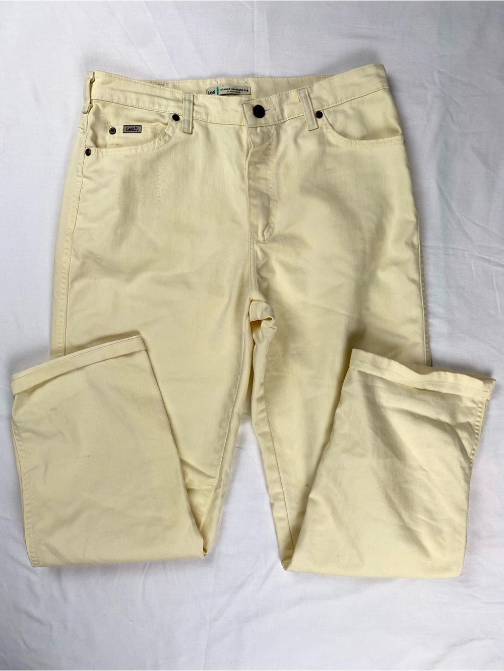 Lee Pale Yellow Relaxed Straight-Leg Jeans